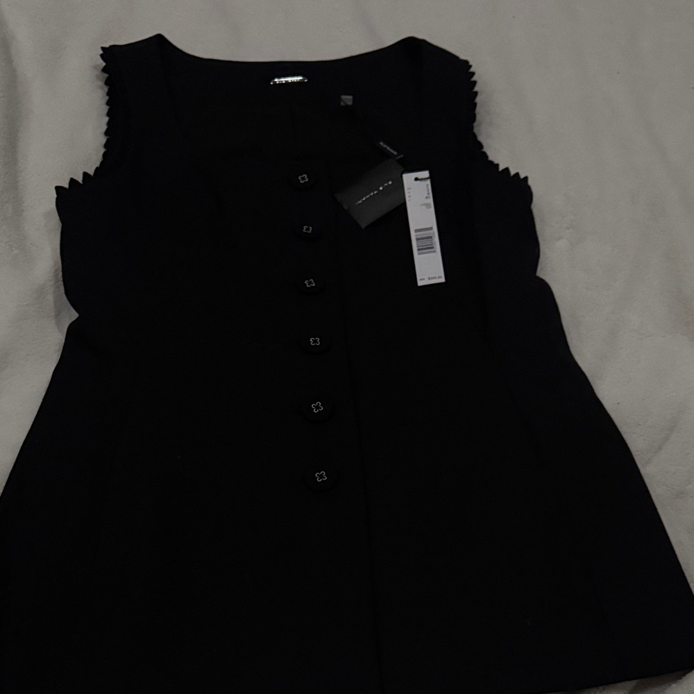 Elie Tahari Black Sleeveless Blouse